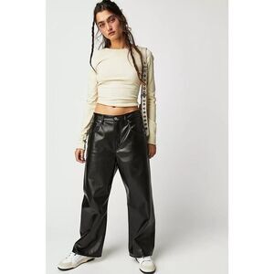 Citizens of Humanity Recycled Leather Gaucho Pants Size 32 Black